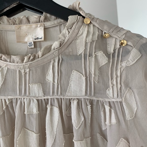 ARITZIA Le Fou Wilfred Henriette Blouse - Ash XXS - Picture 3 of 7